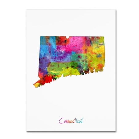 Michael Tompsett 'Connecticut Map' Canvas Art,18x24